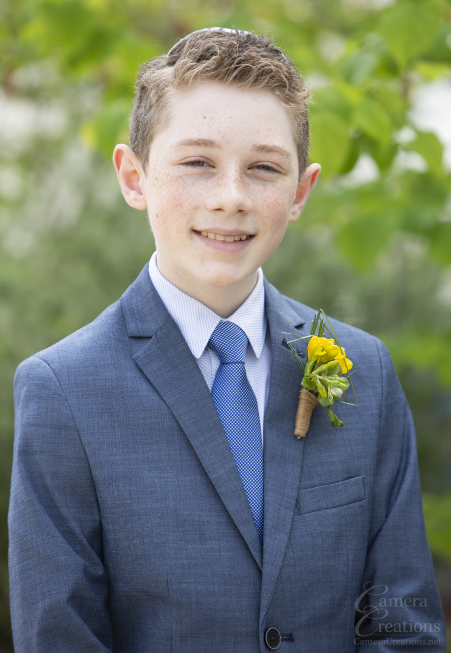 Headshot of young Bartmitvah boy