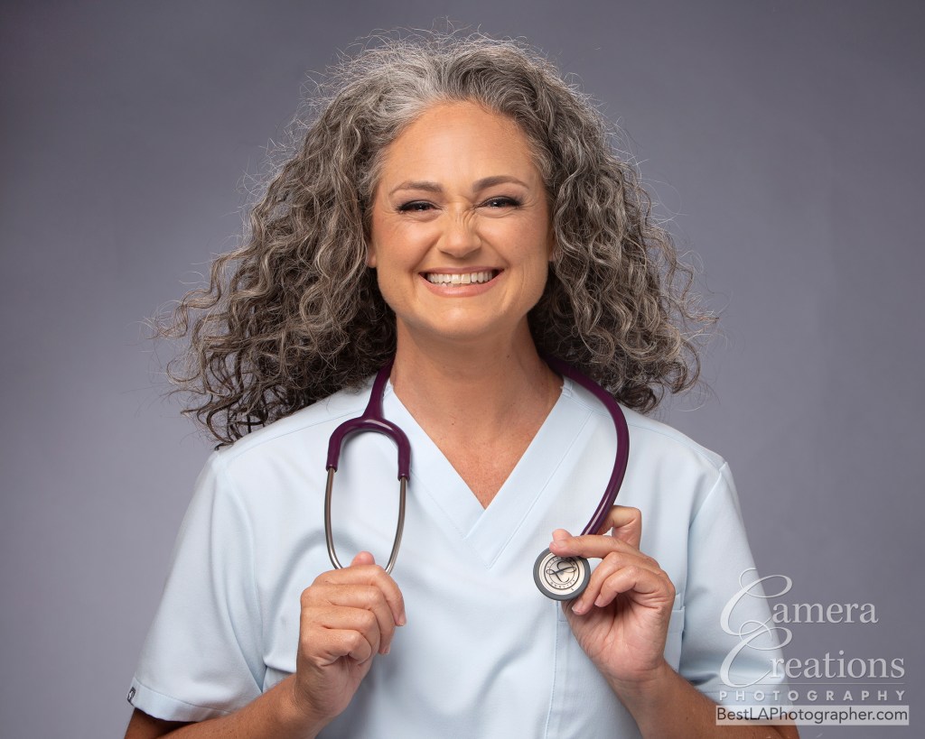 Headshot photography with some props.